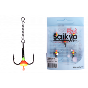 Тройник-капля Saikyo с красн. хвост. тип A + цеп. №14 ( 5шт) Тройник-капля Saikyo с красн. хвост. тип A + цеп. №14 ( 5шт)